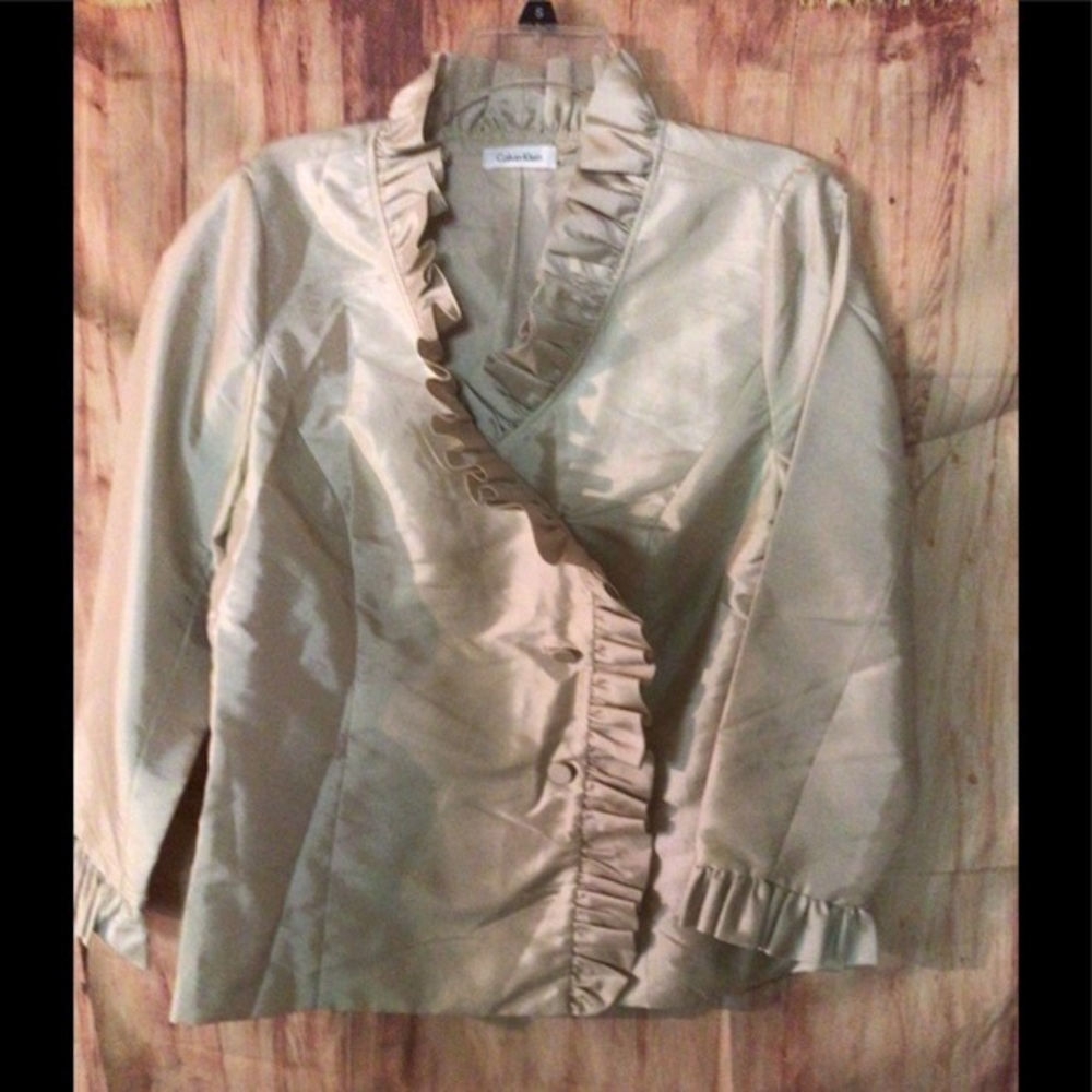 CALVIN KLEIN CHAMPAGNE BLAZER SIZE M